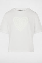 Carregar imagem no visualizador da galeria, T-shirt branca coração MORGAN
