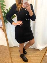 Carregar imagem no visualizador da galeria, Vestido de malha preto Morgan

