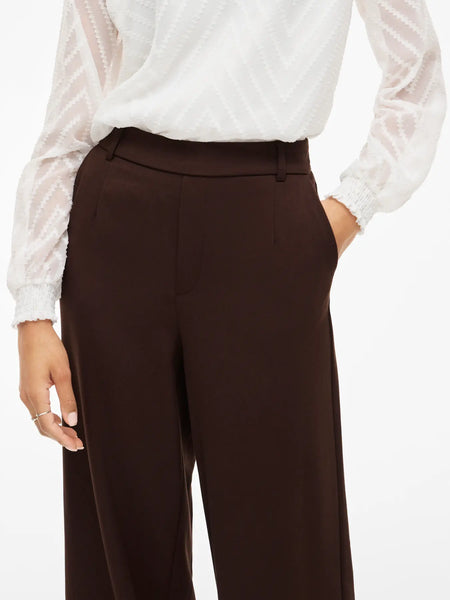 Calça clássica castanha Vivarone