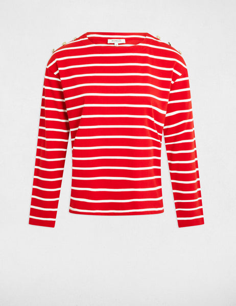 Camisola riscas vermelho MORGAN
