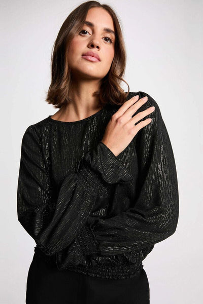 Blusa preta brilhos Morgan