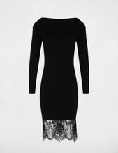 Carregar imagem no visualizador da galeria, Vestido Morgan malha e renda preto
