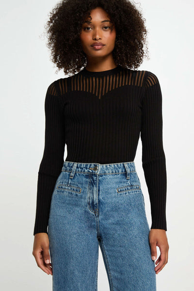 Camisola MORGAN malha preto