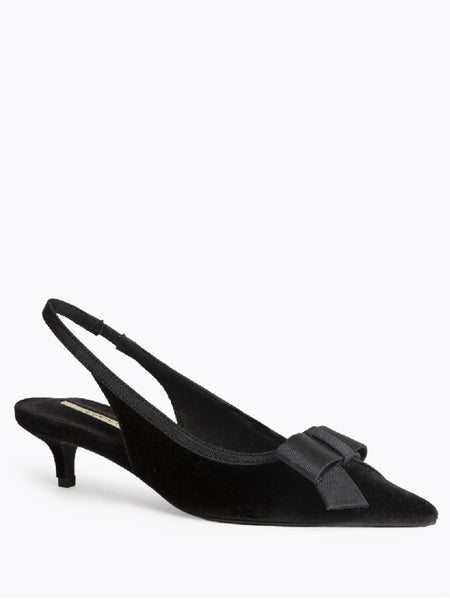 Stiletto preto laçinho Corina