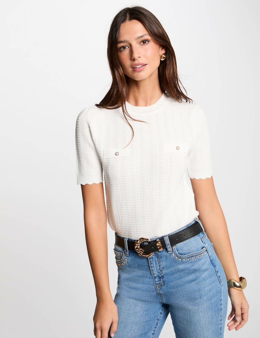 Camisola de malha manga curta MORGAN