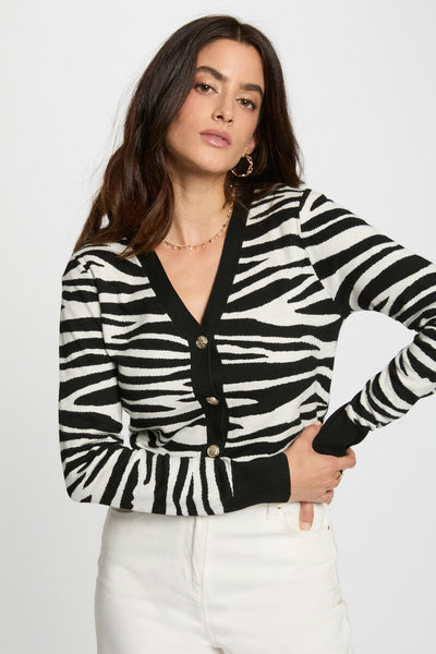 Casaco de malha zebra Morgan