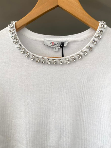 Camisola de malha strass Morgan