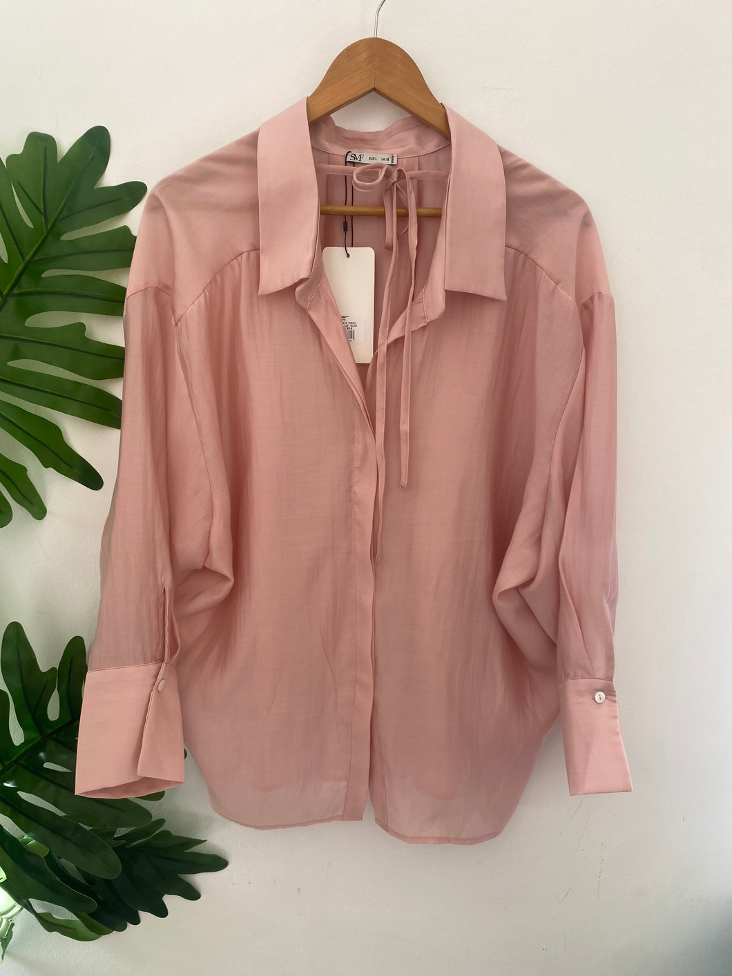Camisa oversize rosa SMF