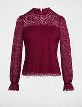 Carregar imagem no visualizador da galeria, Blusa renda Bordeaux Morgan
