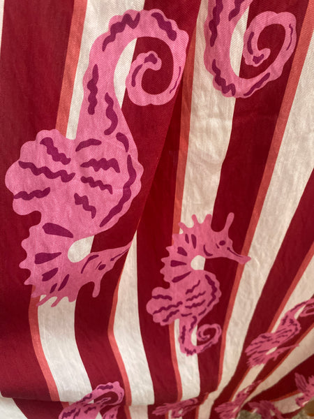 Vestido cavalo marinho rosa