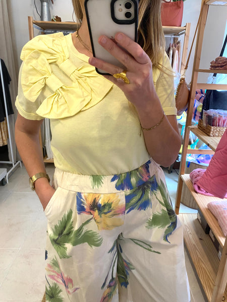 T-shirt laços amarelo