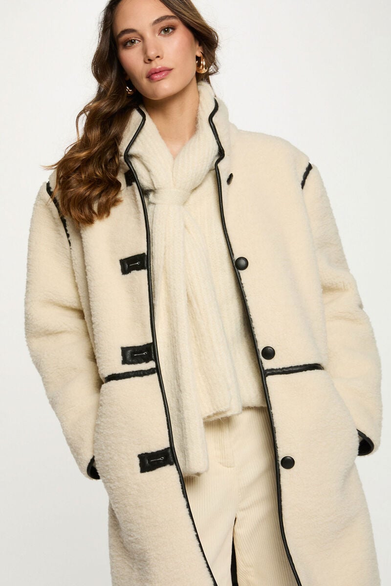 Casaco de pêlo branco Morgan