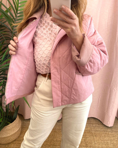 Casaco acolchoado rosa Lumina