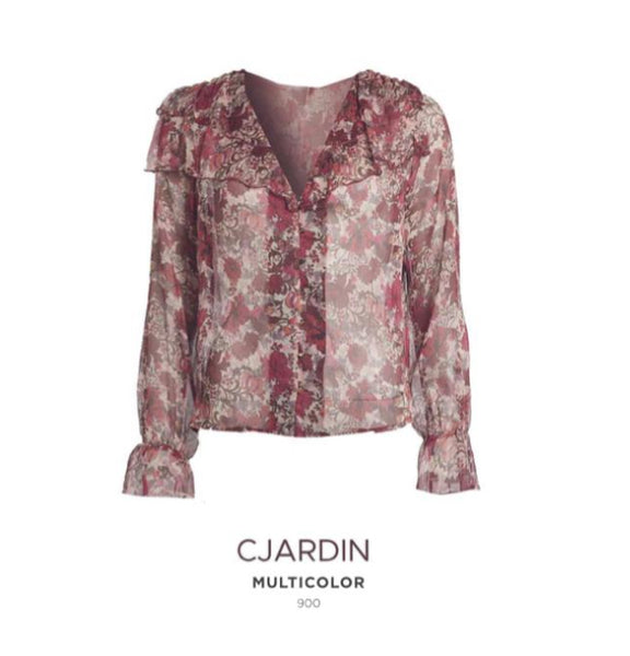Blusa Morgan estampa flores Bordeaux