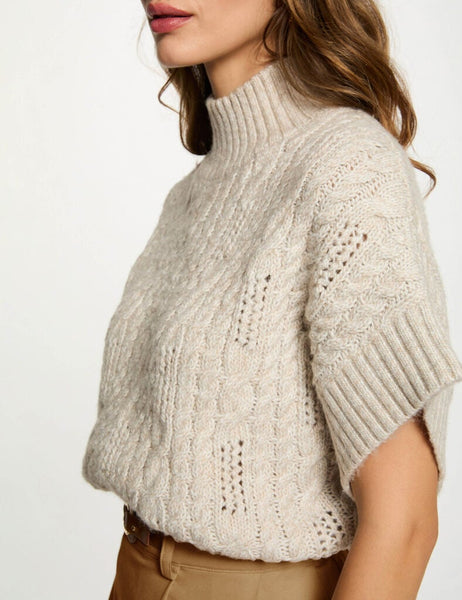 Camisola de malha beje Morgan