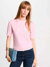 Carregar imagem no visualizador da galeria, Camisola de malha rosa MORGAN
