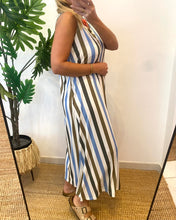 Carregar imagem no visualizador da galeria, Vestido comprido malha fria riscas finas

