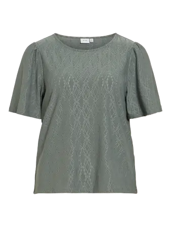 Blusa Vila Vibelli kaki
