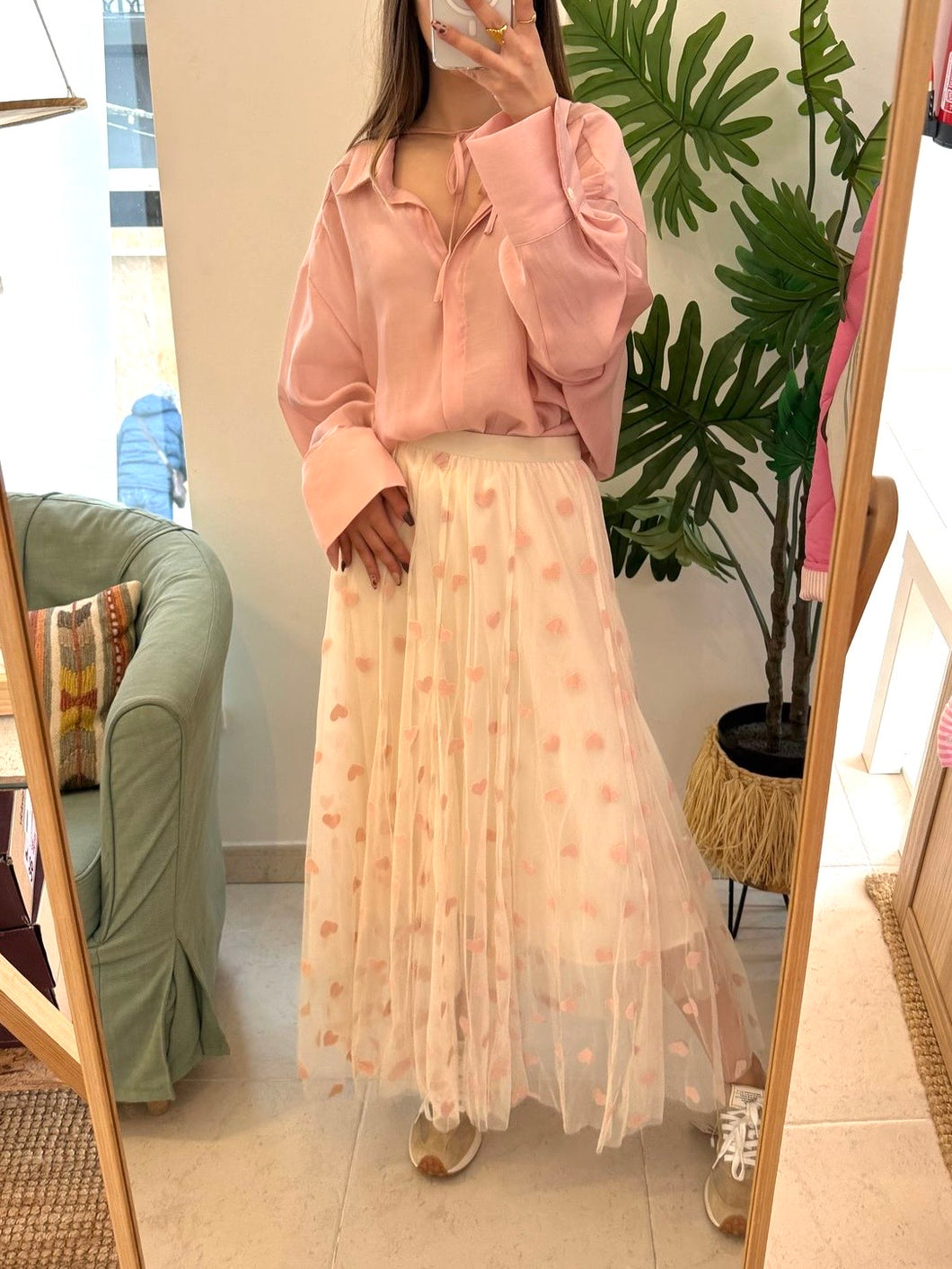 Camisa oversize rosa SMF