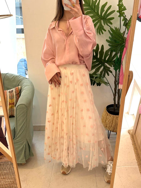 Camisa oversize rosa SMF