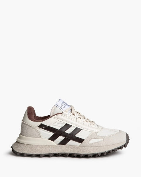 Ténis Corina hashtag nylon branco/castanho