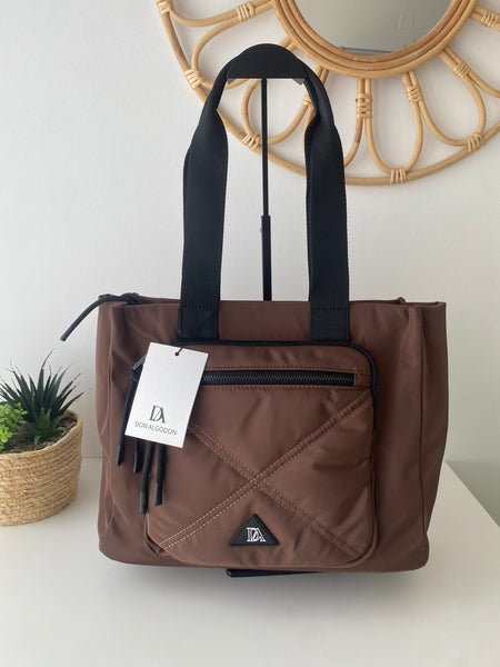 Mala de ombro nylon marron Don Algodon