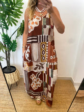 Carregar imagem no visualizador da galeria, Vestido comprido malha fria estampa toscana

