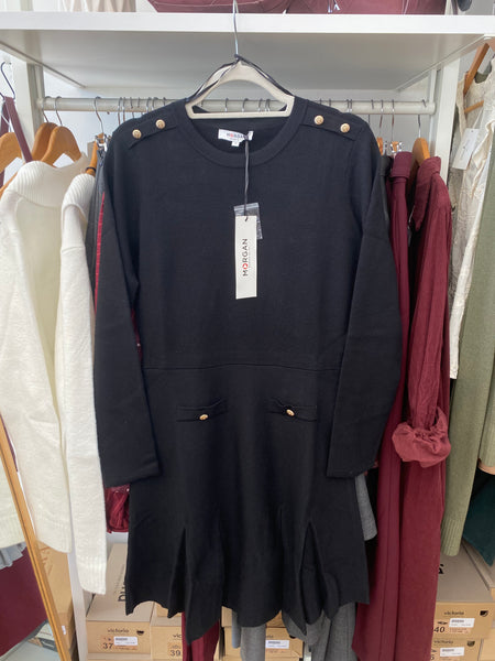 Vestido de malha preto Morgan