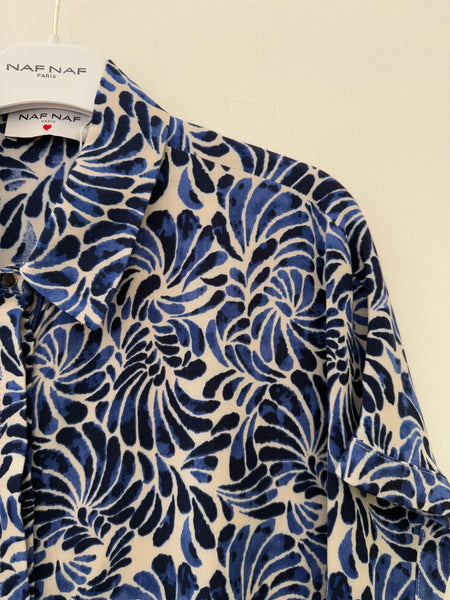 Camisa estampada azul Naf Naf