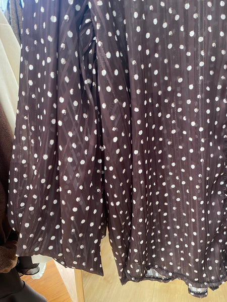 Camisa bolinhas castanho Smf