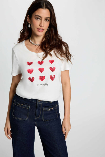 T-shirt corações MORGAN
