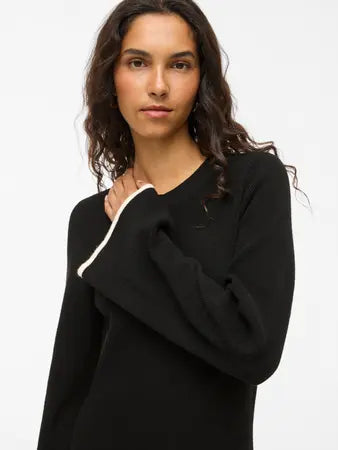 Vestido de malha preto Vikerry