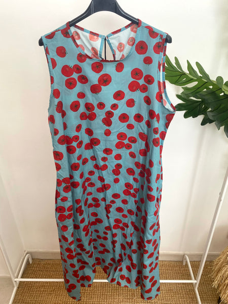 Vestido estampa azul tomate 🍅