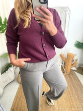 Carregar imagem no visualizador da galeria, Cardigan Viril V bordeaux Vila

