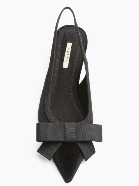 Stiletto preto laçinho Corina
