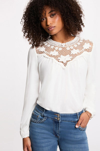 Blusa branca crochet MORGAN