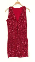 Carregar imagem no visualizador da galeria, Vestido lantejoulas vermelho
