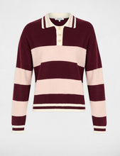 Carregar imagem no visualizador da galeria, Camisola MORGAN riscas rosa e Bordeaux
