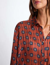 Carregar imagem no visualizador da galeria, Camisa estampada tijolo Morgan
