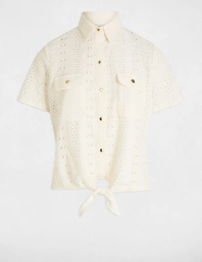 Camisa Morgan bordada cru