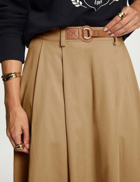Saia midi camel MORGAN
