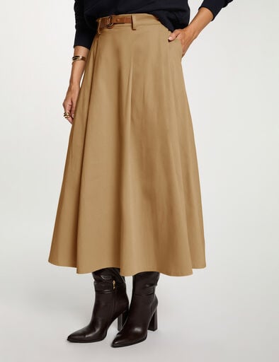 Saia midi camel MORGAN