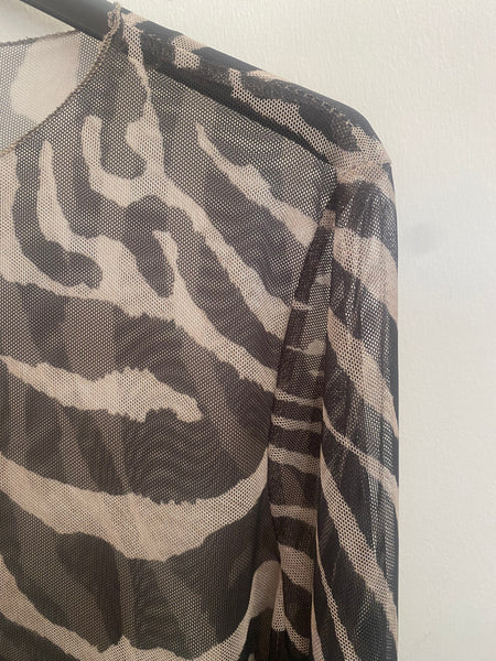 Camisola tule zebra preto