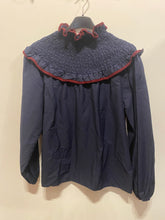 Carregar imagem no visualizador da galeria, Blusa gola franzida marinho
