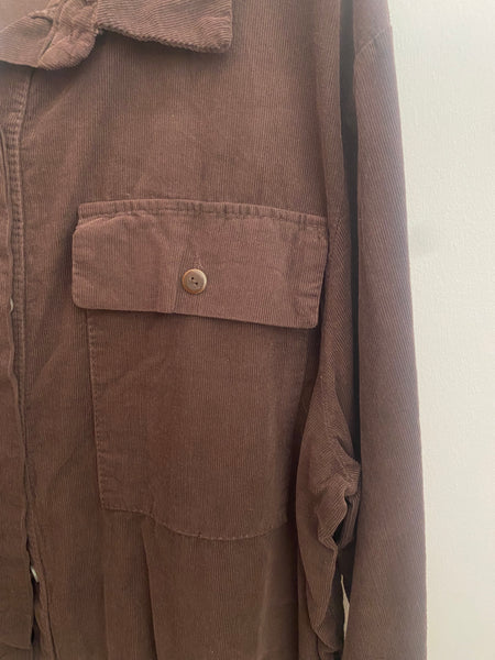 Camisa bombazina castanho