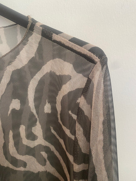 Camisola tule zebra verde
