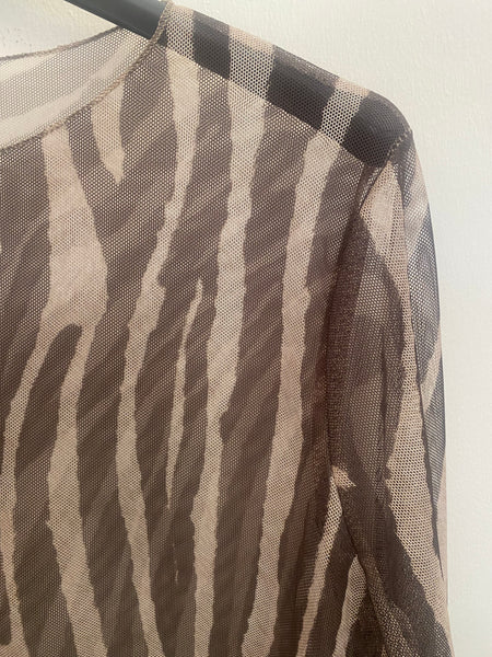 Camisola tule zebra castanho