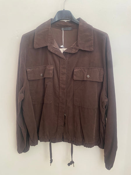 Camisa bombazina castanho