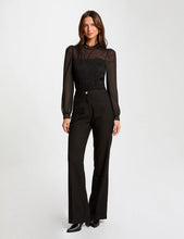 Carregar imagem no visualizador da galeria, Calças pantalonas preto Morgan
