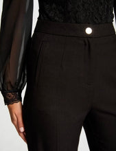 Carregar imagem no visualizador da galeria, Calças pantalonas preto Morgan
